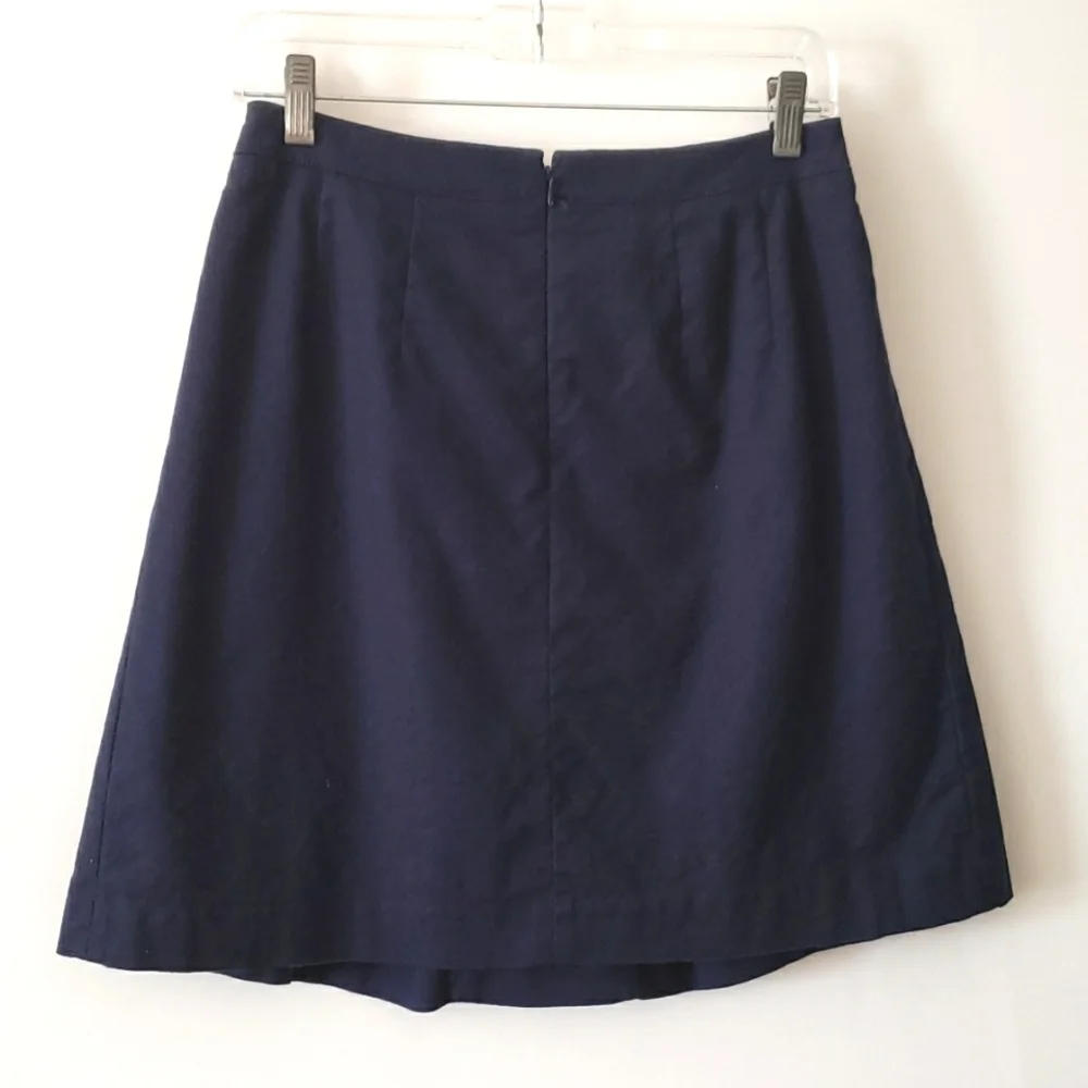 Ann Taylor Loft Navy Bow Skirt Size 2